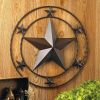 Accent Plus Round Texas Star Metal Wall Decor