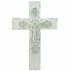 Accent Plus Ornate Rustic Whitewashed Wall Cross