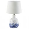 Accent Plus White and Blue Splash Porcelain Table Lamp