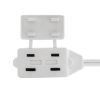 Cmple 505-N 3-Outlet Household Indoor Extension Power Cord - 2 Prong with Protection Outlet Cover - 6 Feet, White