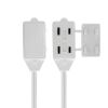 Cmple 505-N 3-Outlet Household Indoor Extension Power Cord - 2 Prong with Protection Outlet Cover - 6 Feet, White