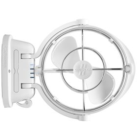 SEEKR by Caframo Sirocco II 3-Speed 7" Gimbal Fan - White - 12-24V