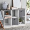 Build Your Own Furniture 6-Cube Organizer; White with Faux Concrete Top