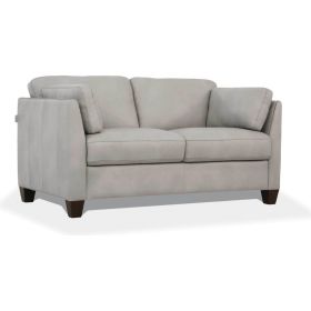 Matias Loveseat; Dusty White Leather YJ