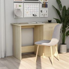 vidaXL Desk Sonoma Oak 39.4"x19.7"x29.9" Engineered Wood