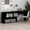 vidaXL Corner Desk Black 78.7"x19.7"x29.9" Engineered Wood