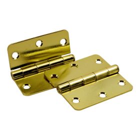 2 PC. Tufflock Brass Plated Door Hinges Hardware - Valley Industries HARDBH-23