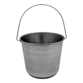 5 Gallon Stainless Steel Work Bucket with Reinforced Swivel Carrying Handle