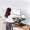 Height Adjustable Standing Desk Converter Workstation Sit Stand Dual Monitor Laptop Desk Riser Tabletop