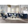 Jaborosa Loveseat w/2 Pillows in Blue Velvet