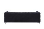 Phifina Sofa w/2 Pillows; Black Velvet 55920