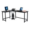 L Shape Computer Desk Corner PC Latop Desk Study Office Workstation Black