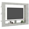 vidaXL TV Cabinet Concrete Gray 59.8"x8.7"x44.5" Engineered Wood