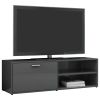 vidaXL TV Cabinet High Gloss Gray 47.2"x13.4"x14.6" Engineered Wood