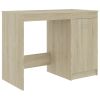 vidaXL Desk Sonoma Oak 55.1"x19.7"x29.9" Engineered Wood