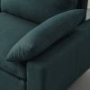 L-Shaped linen sectional sofa with left chaise,Emerald