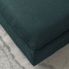 L-Shaped linen sectional sofa with left chaise,Emerald