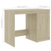 vidaXL Desk Sonoma Oak 55.1"x19.7"x29.9" Engineered Wood