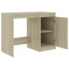 vidaXL Desk Sonoma Oak 55.1"x19.7"x29.9" Engineered Wood