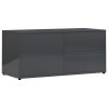 vidaXL TV Cabinet High Gloss Gray 31.5"x13.4"x14.2" Engineered Wood