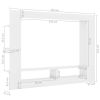 vidaXL TV Cabinet White 59.8"x8.7"x44.5" Engineered Wood