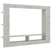 vidaXL TV Cabinet Concrete Gray 59.8"x8.7"x44.5" Engineered Wood