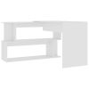 vidaXL Corner Desk White 78.7"x19.7"x29.9" Engineered Wood