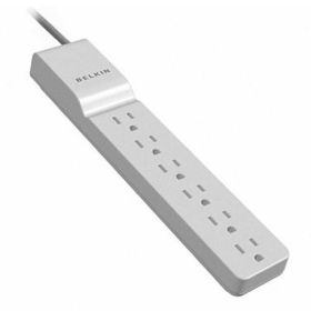 Belkin Home/Office Series Surge Protector With 6 Outlets, 2.5' Cord