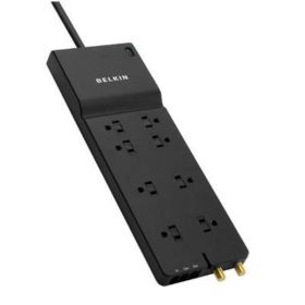 Belkin 8-Outlet 3240 Joules SurgeMaster Protector - 8 Receptacle(s) - 3550 J - 125 V AC Input - Cable Modem/DSL/Fax/Phone, Coaxial Cable Line