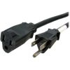 StarTech.com 15ft (4.5m) Power Extension Cord, NEMA5-15R to NEMA5-15P Black Extension Cord, 13A 125V, 16AWG, Computer Power Extension Cable