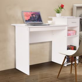 Home Desktop Computer Desk With Drawers Home Small Desk Dormitory Study Desk (Color: White)