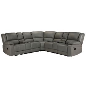 MANNUAL MOTION SOFA  PU (Color: Grey PU)