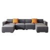 Modular U Shape Sectional Fabric Sofa