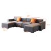 Modular U Shape Sectional Fabric Sofa