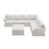 Fabric Upholstered Modular Sofa Collection; Modular Customizable ; Sectional Couch with removable Ottoman for Living Room