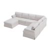 Fabric Upholstered Modular Sofa Collection; Modular Customizable ; Sectional Couch with removable Ottoman for Living Room