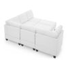 L shape Modular Sectional Sofa; DIY Combination; includes Three Single Chair ; Two Corner and Two Ottoman