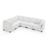 L shape Modular Sectional Sofa; DIY Combination; includes Three Single Chair and Three Corner