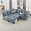 L shape Modular Sectional Sofa; DIY Combination; includes Three Single Chair ; Two Corner and Two Ottoman