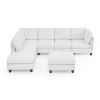 L shape Modular Sectional Sofa; DIY Combination; includes Three Single Chair ; Two Corner and Two Ottoman