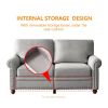 Linen Fabric Upholstery with Storage Sofa 1+2+3 Sectional