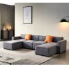 Modular U Shape Sectional Fabric Sofa