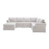 Fabric Upholstered Modular Sofa Collection; Modular Customizable ; Sectional Couch with removable Ottoman for Living Room