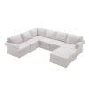 Fabric Upholstered Modular Sofa Collection; Modular Customizable ; Sectional Couch with removable Ottoman for Living Room