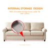 Linen Fabric Upholstery with Storage Sofa 1+2+3 Sectional