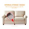 Linen Fabric Upholstery with Storage Sofa 1+2+3 Sectional