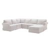 Fabric Upholstered Modular Sofa Collection; Modular Customizable ; Sectional Couch with removable Ottoman for Living Room