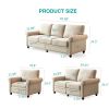 Linen Fabric Upholstery with Storage Sofa 1+2+3 Sectional