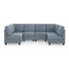 U shape Modular Sectional Sofa; DIY Combination; includes Four Single Chair and Two Corner