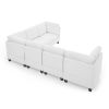 L shape Modular Sectional Sofa; DIY Combination; includes Three Single Chair and Three Corner